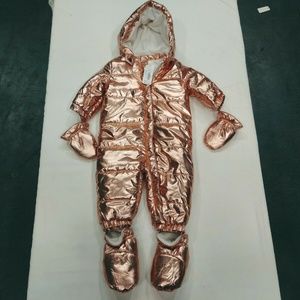 Gymboree Rose Gold Snow Suit w/ Gloves and Booties